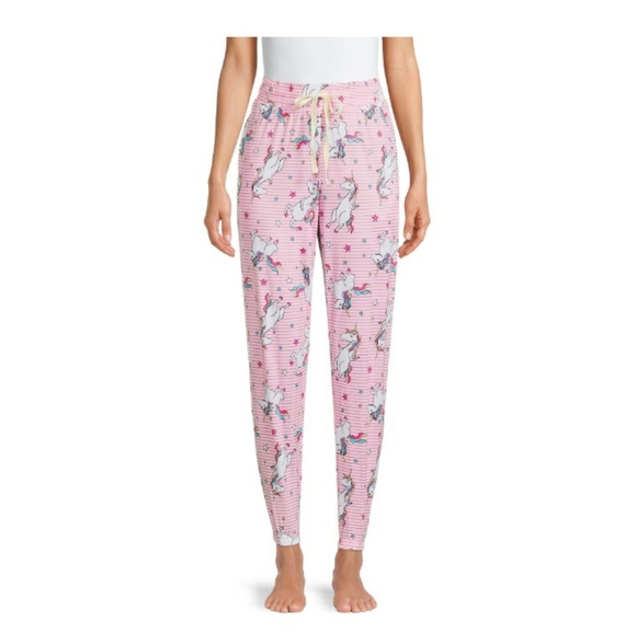 Ladies Sleep Jogger with Pockets | Various Sizes | Pink Starlight - Picture 2 of 5